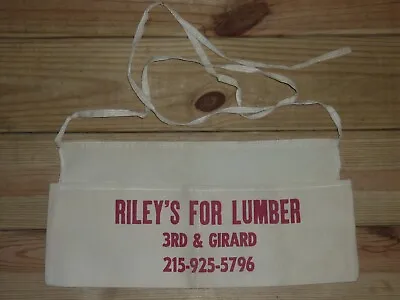 Vintage Riley's Lumber Philadelphia Canvas Nail Apron NOS New Old Stock • $22