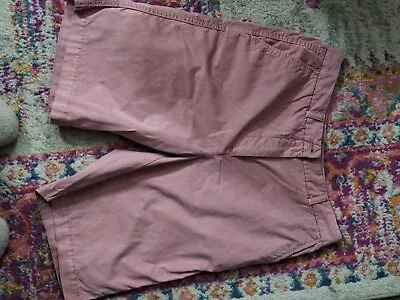 Womens M&S Shorts Size 10 Pink Chino Shorts 100% Cotton • £2.77