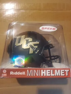 Central Florida UCF Knights Riddell NCAA Speed Mini Football Helmet Matte Black • $26.35