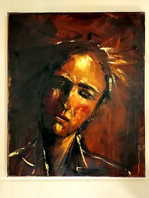 Original Modern Art Expressionist Oil Painting Portrait Of A Young Man • £77