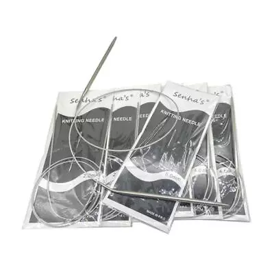 7pcs Stainless Steel Circular Knitting Needles Set 43-100cm Sewing Crafts Set • $9.99
