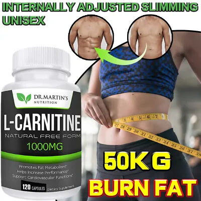 L-Carnitine Capsules 1000mg - Lose Weight Fat Burning Metabolism Activator • £7.64