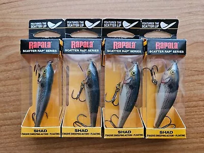 (4) Rapala Scatter Rap Shad 07 Crankbaits Lot Of 4 SCRS07 SD SHAD • $24.99