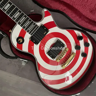 Custom Shop Zakk Wylde Red Bullseye Electric Guitar Maple Neck Gold Part W/ Case • $350.61