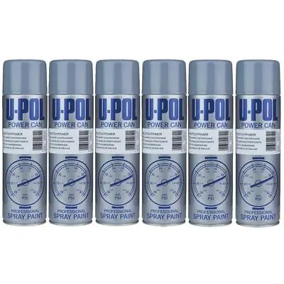 £32.99 • Buy 6X U-Pol Etch Primer Spray Grey Power Can  Direct To Metal Anti-Corrosive 500ml