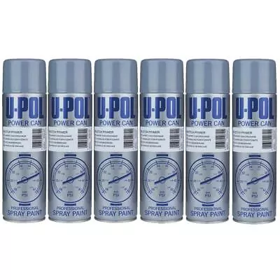 £32.99 • Buy 6X U-Pol Etch Primer Spray Grey Power Can  Direct To Metal Anti-Corrosive 500ml