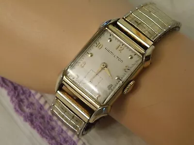 Hamilton 14K Gold Filled Vintage Watch 1950 Working On 10K GF Band • $149