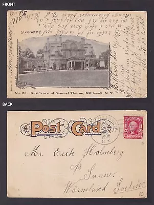 Postcard United States Millbrook NY Residence Of Samuel Thorne • $12