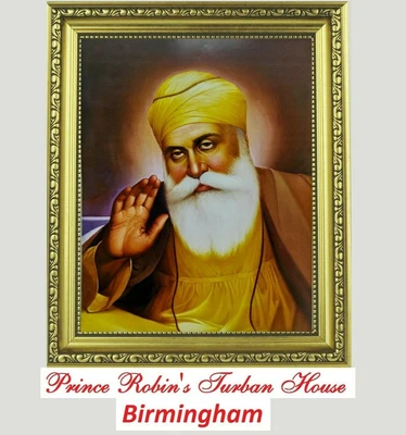 £32.99 • Buy Sikh Gurus Photos In ORNATE GOLD Frame, Sikh 10 Gurus Pictures In 2 BIG SIZES