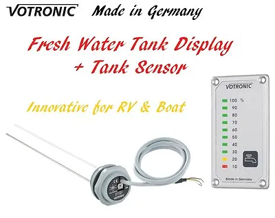 Votronic Fresh Water Tank Level Gauge Monitor Meter Sensor RV Camper Van Boat • $166.39