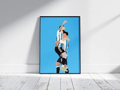 Leo MESSI X Alvarez - Argentina - FIFA WORLD CUP WINNERS - Digital Art Poster • $9.71