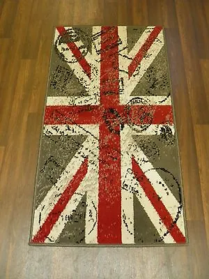 Nice Quality Novelty 60cmx110cm Aprox 4x2ft Woven Rug/mat Stamped Union Jack Red • £12.99