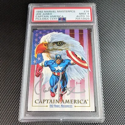 1992 Marvel Masterpieces #16 Capt. America PSA 9 Jusko AUTO 10 Pop 3 None Higher • $250