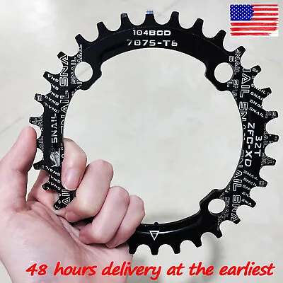 SNAIL 30-52T 104BCD Narrow Wide MTB Bike Chain Ring Single Chainwheels Crankset • $15.69