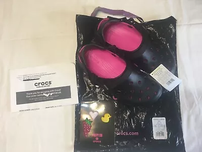 Post Malone X Crocs Duet Max Clog Ll Size M10/W12 Black/Pink With Jiblets NEW • $150