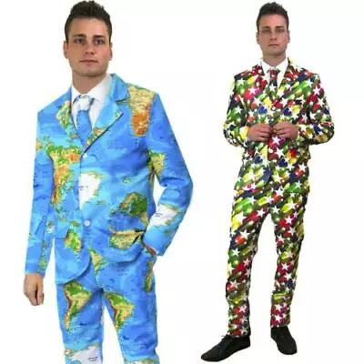 Star Suit Stag Do Fancy Dress Party Outfit Funny Comedy Costume Map Stand Out • £24.99