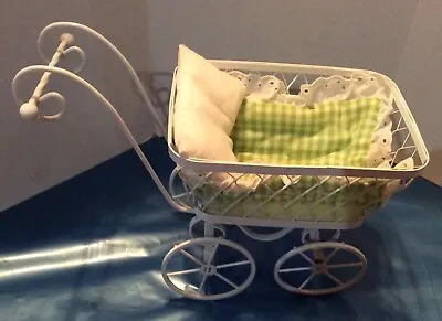 Vintage Baby Doll Buggy White Metal Made In Japan Good Condition • $9.95