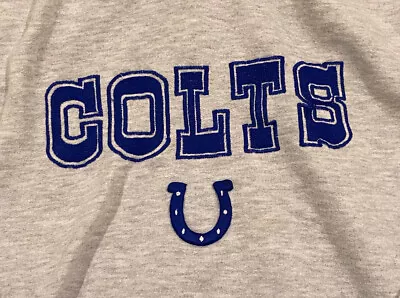 Vintage Gildan Indianapolis Colts Embroidered Hoodie Size Large • $22.39