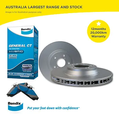 $173.80 • Buy Front Bendix Brake Pads And Disc Rotors Set For Holden COMMODORE VE VF V6 06-17