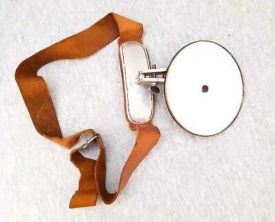 Vtg Medical Doctor Dentist Head Mirror E.B. Meyrowitz Diagnostic Leather Band • $35.98