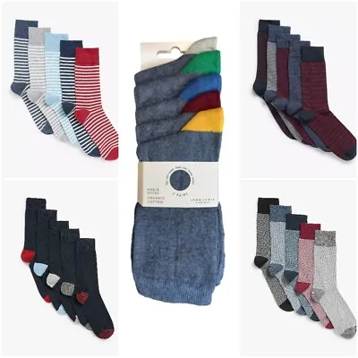 Men's John Lewis Socks Pack Of 5 Organic Cotton Rich Sock RRP £12 • £8.95