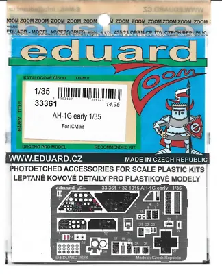 Eduard ZOOM AH-1G Early Photo Etch Painted Interior Dash Details 1/35 33 361 • £11.54