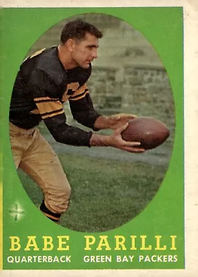 Babe Parilli 1958 Topps Card #118 Green Bay Packers GD • $2