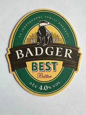 Badger Best Bitter Hall & Woodhouse Blandford Forum Dorset Vintage Beer Mat • £1.20