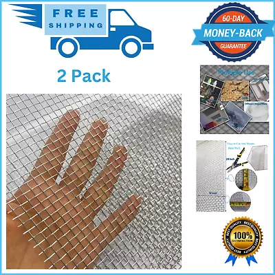 Stainless Steel Woven Wire Mesh Roll Metal Mesh Sheet Screen Window Mesh Square • $22.95