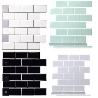 12 X12  Peel Stick On Tile Self Adhesive Kitchen Bathroom 3D Wall Sticker Tiles • $11.95