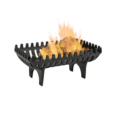 £29.99 • Buy Fire Grate Cast Iron Freestanding Wood Log Coal Open Fireplace Basket