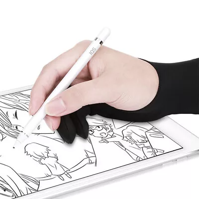 $5.16 • Buy Professional Graphic Tablet Artist Sketch Drawing Writing Two Finger Glove Black