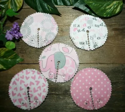 G-tube Pads Mic-key Button Feeding Tube Pads:   Pink Elephants #2 • $11.25