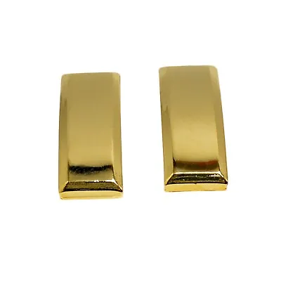 Police LT Lieutenant Rank Insignia Bars Gold Military Metal Collar Pin Large • $10.30