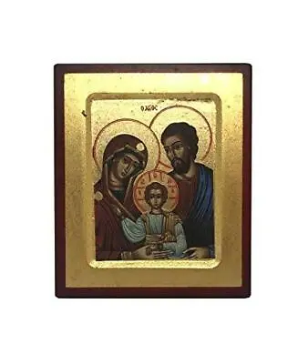 £14.95 • Buy Holy Family Mary Jesus Joseph Icon Style Religious Wall Plaque Decor