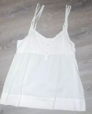 Mossimo Women's White Boho Tank Top  Spaghetti Strap Camisole  Size Large • $16.99