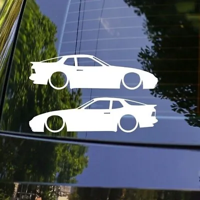 2x Low Sports Car Silhouette Decal Stickers For Porsche 944 S S2 Turbo Classic • $8.99