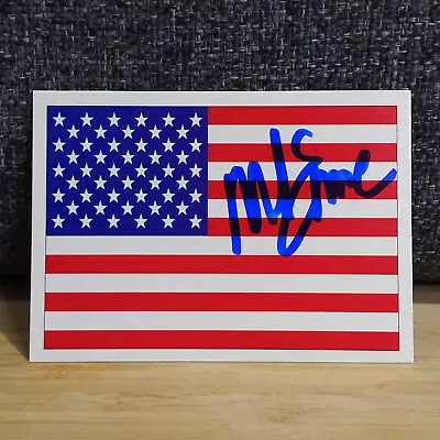 Mike Eruzione Autograph Signed SCORE #737 USA FLAG Card MIRACLE ON ICE 1980 AUTO • $20.68