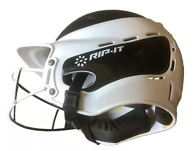 Rip-It Vision Girls Softball Batting Helmet Black White Size Med Lg 6.5 - 7 3/8 • $34.88