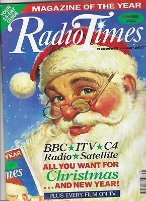 Radio Times Magazine Christmas Double Yorkshire Edition 21/12/1991-3/1/1992 • £5