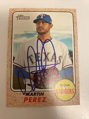 2017 Topps Heritage Martin Perez Signed Texas Rangers Auto All Star #555 • $24.99