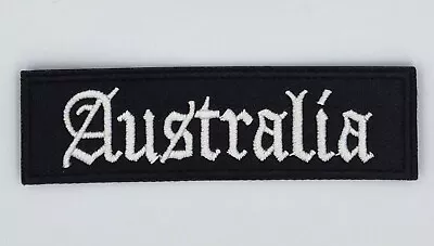 Australia Banner Black  Biker Harley Davidson Vest Embroidered Patch Iron Sew On • $8.03