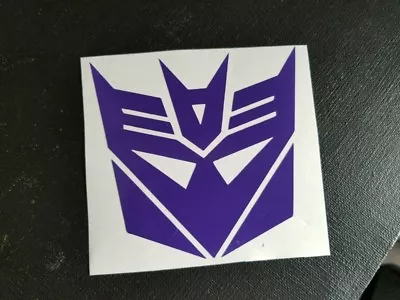 Transformers Decepticon Emblem Insignia 4 Inch Vinyl Car / Wall Decal Sticker • $2