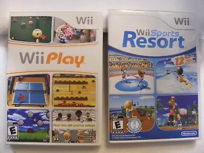 Nintendo Wii Sports Resort 09 And Wii Play 07 Both Are Boxed With Manuals. • $9.99