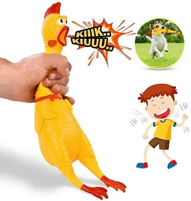 11  L Large Rubber Chicken Screaming Shrilling Puppy Chewing Squeeze Funny Toy • $8.76