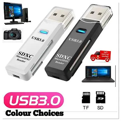 £6.99 • Buy Memory Card Reader Multi USB 3.0 High Speed Adapter Flash Micro SD SDXC TF UK