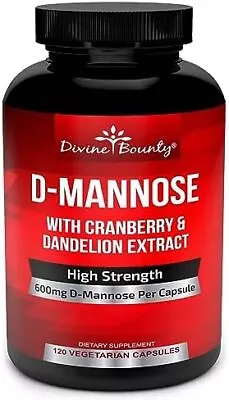 Bounty D-Mannose Capsules - 600mg D Mannose Powder Per Capsule With Cranberry An • $29.99