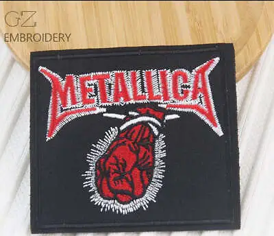 Metallicairon On Red Embroidered Patch 2410 • $3.49