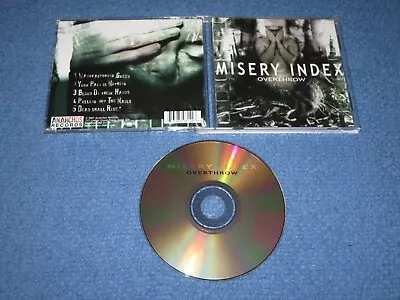 Misery Index - Overthrow RARE 1ST PRESS 2001 Anarchos Dying Fetus Aborted Nasum • $14.62