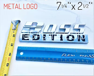 BOSS EDITION Chrome Universal Fit Trucks Logo Bumper CUSTOM EMBLEM Gift Idea • $26.95